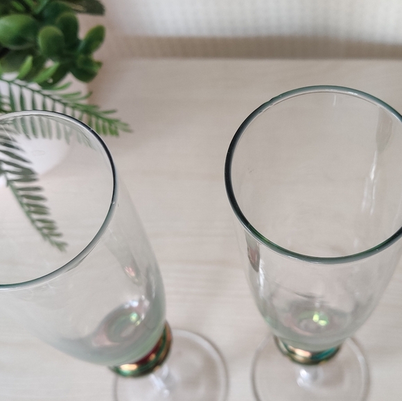 Artland Splendor Collection Set of 2 Champagne flutes Art Glass - Picture 6 of 8